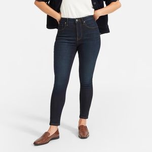 Everlane Curvy Authentic Stretch High-Rise Skinny Jean - Dark Blue Wash